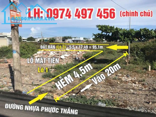 CHÍNH CHỦ Cần Bán Đất Đường PHƯỚC THẮNG, Phường 12, Tp Vũng Tàu, BRVT