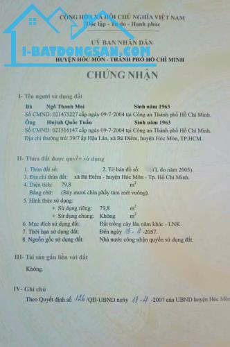 Cần bán gấp căn nhà cấp 4 ở Bà Điểm 10 Hóc Môn 4x17 ( 79m2 ) 700 Triệu, Sổ hồng riêng - 4