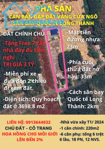 Cần bán đất vàng cửa ngõ sân bay quốc tế Long Thành, Đồng Nai