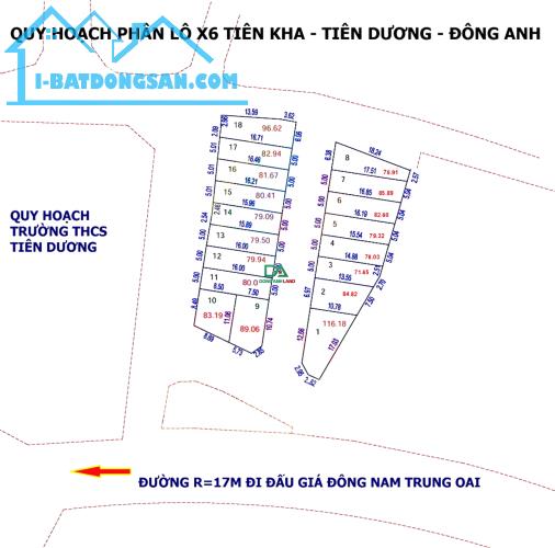 Bán đất đấu giá X6 thôn Tiên Kha xã Tiên Dương Đông Anh Hà Nội - 3