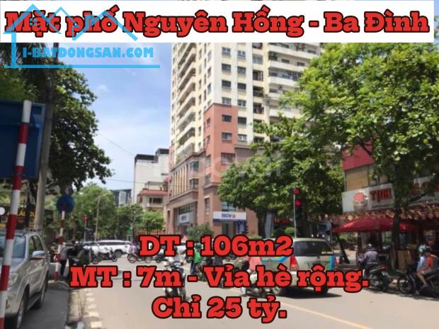 Mặt phố Nguyên Hồng - Kinh doanh - Ngã tư - Vỉa hè rộng. - 2