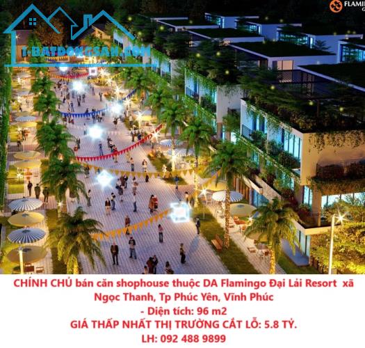 CHÍNH CHỦ bán căn shophouse thuộc DA Flamingo Đại Lải Resort  xã Ngọc Thanh, Tp Phúc Yên, - 2