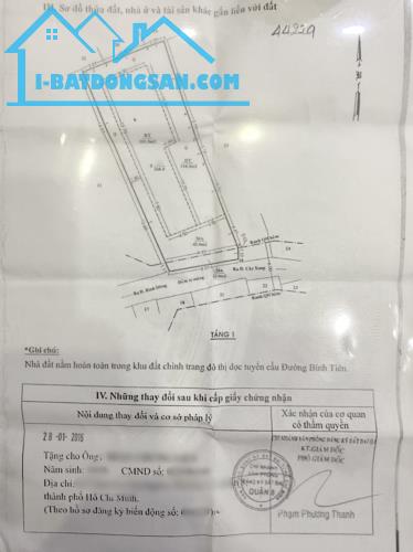 Nhà 9.4x27 nở hậu 11m hẻm thông đường Bến Bình Đông P14Q8 - 1