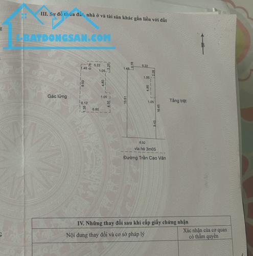 Bán nhà Trần Cao Vân, Ngay Khu TTHC Quận Thanh Khê - DT: 111m2, Ngang 7m, Giá 9.99 tỷ tl - 2