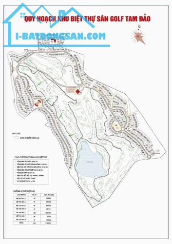 BÁN ĐẤT BIỆT THỰ SÂN GOLF TAM ĐẢO. 815M2. MT: 24M.