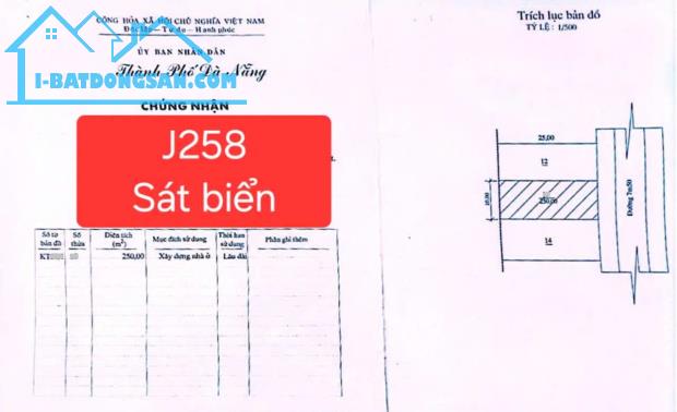 🔴💥Bán đất J258 - sát biển Nguyễn Tất Thành - Gía quá rẽ - 1