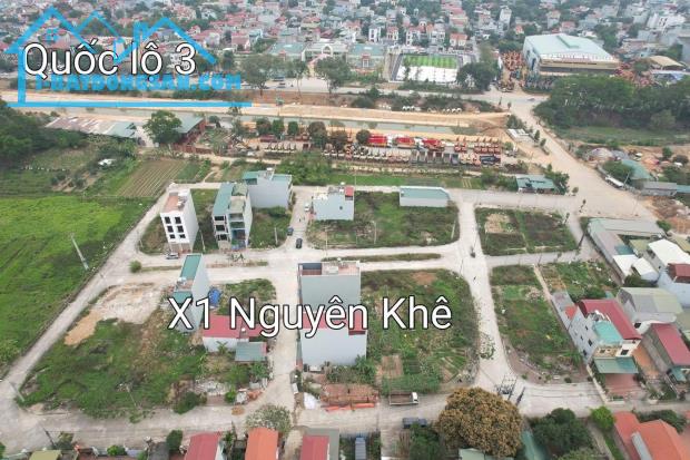 BÁN ĐẤT ĐẤU GIÁ X1 NGUYÊN KHÊ ĐÔNG ANH , LÔ GÓC GẦN KÊNH ĐÀO QL3