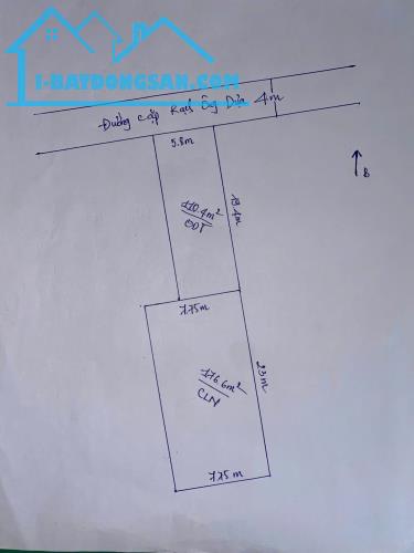 Bán Nền 287m2 Có 110m2 Thổ Cư, Lộ 4m Oto, Rạch Ông Dựa, Bình Thuỷ, TPCT - 1