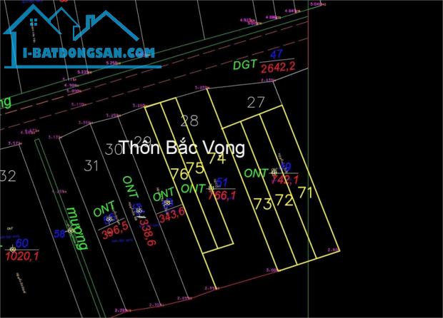 Bán Đất Đường Nhựa Liên Xã. Lô Đất 155m thôn Bắc Vọng, Bắc Phú, Sóc Sơn. Giá chỉ 1xtr/m2