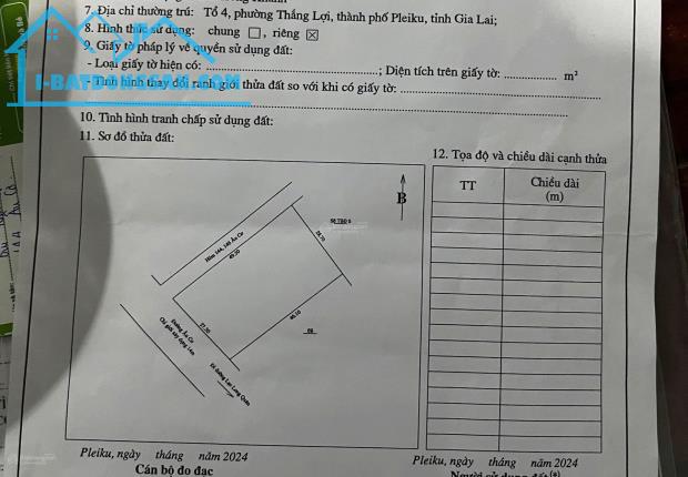 BẤT ĐỘNG SẢN 2 MẶT TIỀN DUY NHẤT NGAY TẠI CHỢ ÂU CƠ SẦM UẤT, PHƯỜNG THẮNG LỢI, PLEIKU, - 4