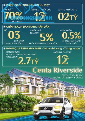 Mở bán Biệt thự 180m² Centa Riverside 14.1 tỷ. Nghỉ dưỡng, đầu tư. Liên hệ 0965889895 - 5