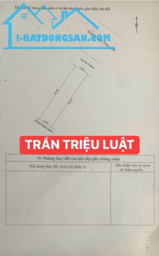 BÁN ĐẤT MẶT TIỀN ĐƯỜNG 10m5 TRẦN TRIỆU LUẬT-HOÀ MINH-LIÊN CHIỂU