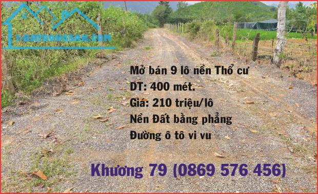 MỞ BÁN 9 LÔ NỀN THỔ CƯ GIÁ 210 TRIỆU TẠI KHÁNH VĨNH KHÁNH HOÀ - 4