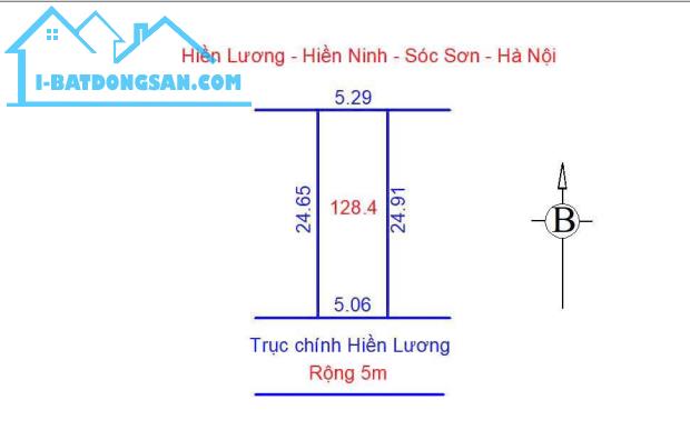 Bán đất tại Hiền Lương-Xã Hiền Ninh, Sóc Sơn, Hà Nội, giá cực chất 16 triệu , 128m2