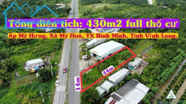 Bá.n 430m² đất thổ cư mặt tiền đường dẫn KCN Bình Minh, xã Mỹ Hòa, Bình Minh, Vĩnh Long - 4