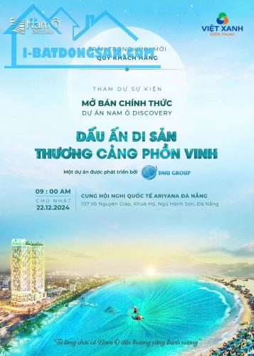 MỞ BÁN NAM Ô DISCOVERY ĐÀ NẴNG VỚI NHIỀU ƯU ĐÃI ĐẦU TƯ HẤP DẪN