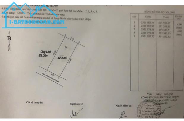 Bán nhà Đông Thiên-DT 42 m2,MT 4m.NHÀ CẤP 4-NGÕ THOÁNG RỘNG-PHÂN LÔ. - 3