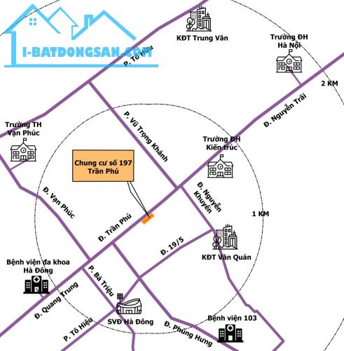 Bán căn hộ 72m² tầng 8 – view đẹp tại chung cư 197 Trần Phú, giá chỉ 4 tỷ 050 triệu