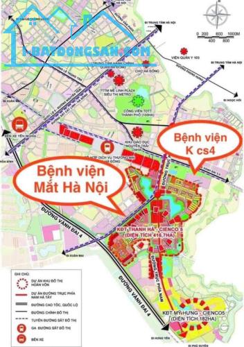 Bán đất nền KĐT Thanh Hà cienco5. diện tích 100m, đường nội 14m, giá chỉ từ 8 tỷ - 1