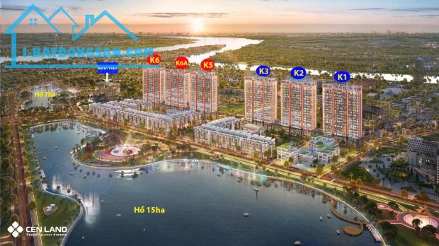 Bán căn hộ 77m2 view Hồ điều hoà 22ha dự án Khai Sơn city - giá chỉ 5.2 tỷ