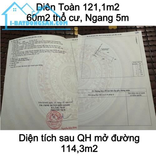 MUA BÁN ĐẤT Ở XÃ DIÊN TOÀN DIÊN KHÁNH KHÁNH HOÀ