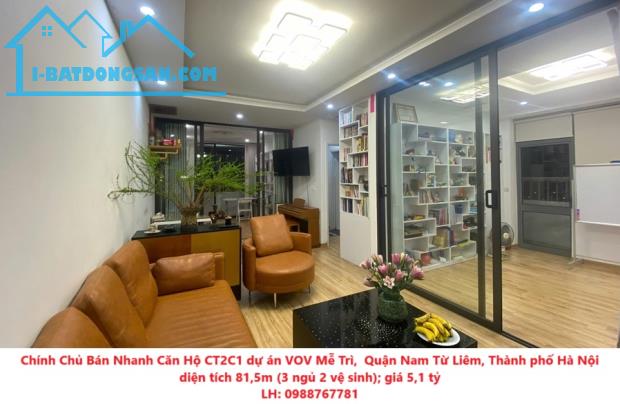 Chính Chủ Bán Nhanh Căn Hộ CT2C1 dự án VOV Mễ Trì,  Quận Nam Từ Liêm, Thành phố Hà Nội