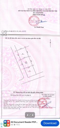 Chủ nhà cần bán Địa chỉ Vũ đức thận . Long biên . - Giao thông thuận tiện , ngõ thông , 20 - 1