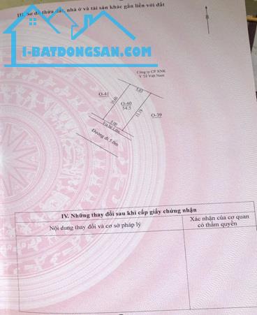 ⛔️Chính chủ cần bán đất đấu giá Cổ Bồng, đường Di Ái, xã Di Trạch, Hoài Đức, Hà Nội; 9,5tỷ