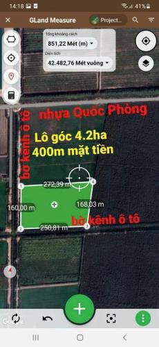 4,2 ha đất nông nghiệp ấp 1, xã Mỹ Bình, Đức Huệ, Long An giá 8,4 tỷ - 2