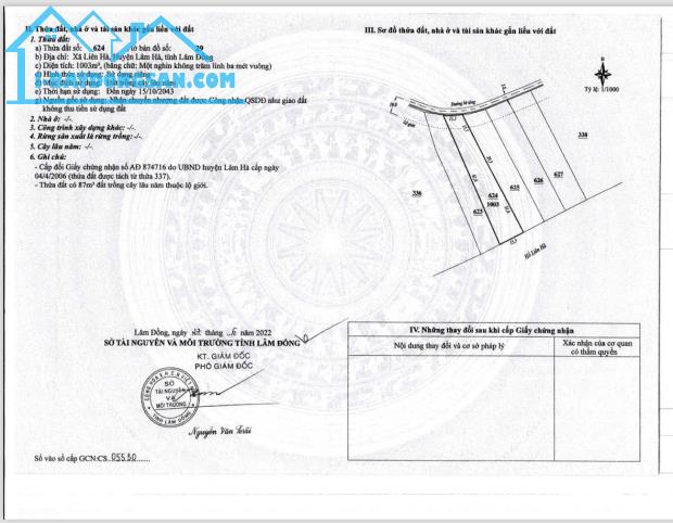 Đất giáp hồ diện tích 1000m2 sẵn 100m2 thổ cư tại Lâm Đồng giá chỉ 860tr