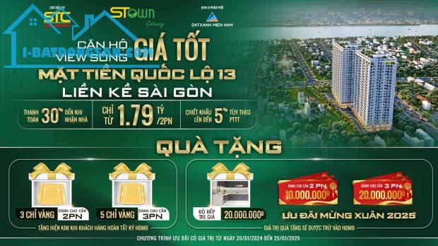 Căn hộ mặt tiền Quốc Lộ 13 - view sông Sài Gòn - căn 2PN,thanh toán trước 10% tương ứng 16 - 2