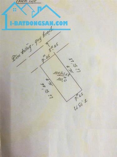 Đất Biệt thự 121m2, ngang 7m, đường 11m, khu phân lô 788 Thiên Lôi - Vĩnh Niệm