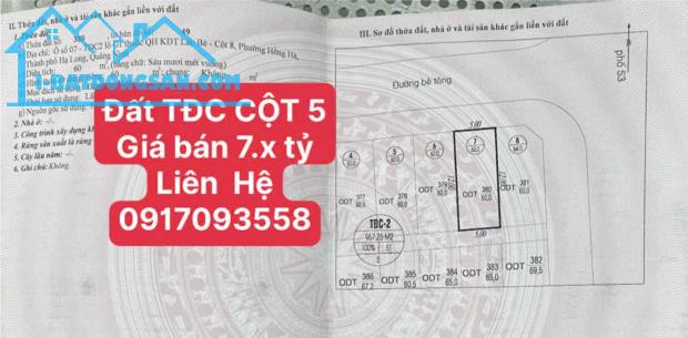 BÁN ĐẤT TDC HỒNG HÀ CỘT 5, HẠ LONG, QUẢNG NINH, GIÁ ĐẦU TƯ - 3