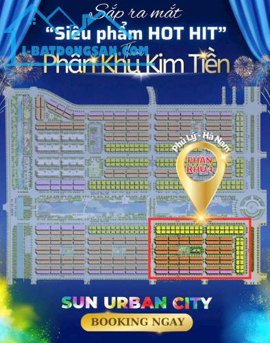 SẮP RA MẮT SIÊU PHẨM HOT HIT - PHÂN KHU KIM TIỀN TẠI SUN URBAN CITY HÀ NAM