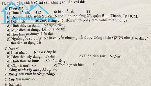 Nhà 3 tầng 3.7x11m 758/16/36 Xô Viết Nghệ Tĩnh 4.7 tỷ