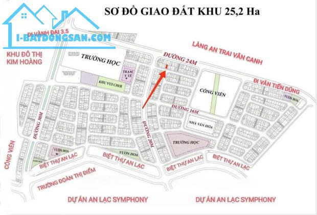 Đất dịch vụ 25,2ha - Vân Canh, Hoài Đức, Hà Nội, 6,6 tỷ, 48 m2, đường 11m + vỉa hè - 2