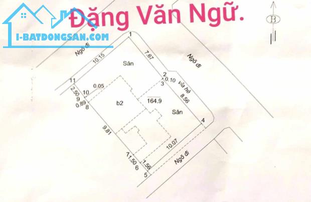 ⚜️ NHÀ PHỐ ĐẶNG VĂN NGỮ, ĐỐNG ĐA, LÔ GÓC 2 MẶT NGÕ Ô TÔ TRÁNH, 95M2 4T MT 9.5M, CHỈ 28 TỶ