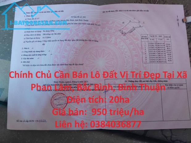Chính Chủ Cần Bán Lô Đất Vị Trí Đẹp Tại Xã Phan Lâm, Bắc Bình, Bình Thuận - 4