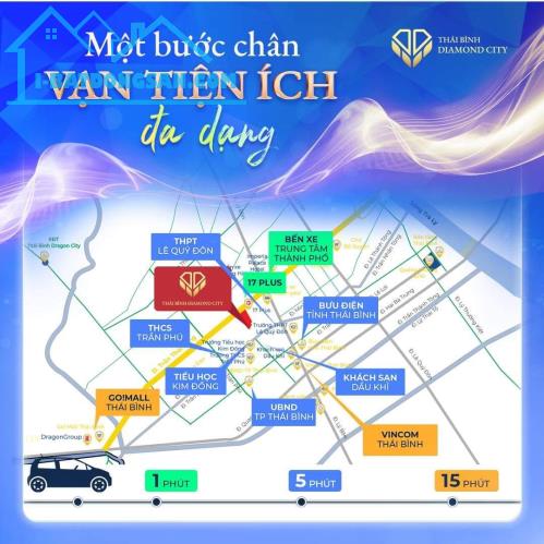 thái bình diamond city, p.trần hưng đạo, tp.thái bình. giá đầu tư f0 - 1