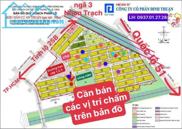 Còn vài nền giá tốt KDC An Thuận Long Thành cách 25C có 1km -0937012728 - 1