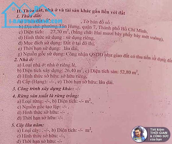 BÁN NHÀ 380 LÊ VĂN LƯƠNG. 32M2. 3.3MX9.9M. 2 TẦNG. HẺM 2.5M. HÀNG XÓM LOTTE MART - 3