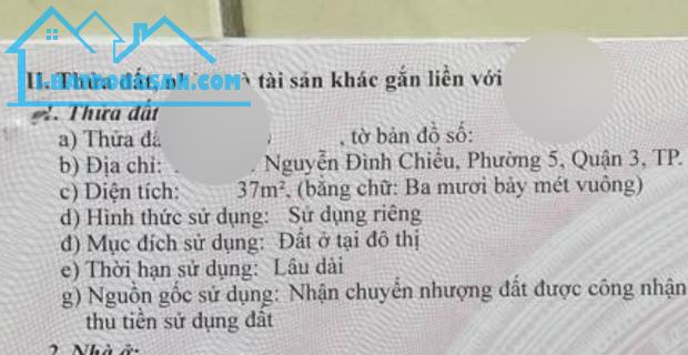 Bán nhà sát HXH Nguyễn Đình Chiểu, Quận 3, 37m2, 3PN, chỉ 3 tỷ xíu - 2