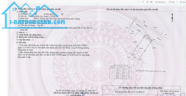 Bán đất khu Trần Não quận 2 giá rẻ - 10 X 29 CN289m2 - Giá 35 tỷ