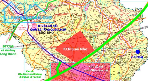 Bán nhanh lô đất thổ cư, góc 2 mặt tiền tại Suối Nho, Định Quán. Giá chỉ 990k/m2 - 1