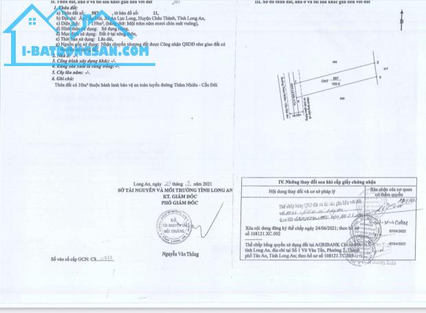 BÁN ĐẤT MẶT TIỀN CHÂU THÀNH, LONG AN - 2