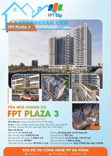 Mở bán căn hộ FPT Plaza3, chỉ 1tỷ2/căn giá siêu rẻ đáng mua nhất hiện tại - 3