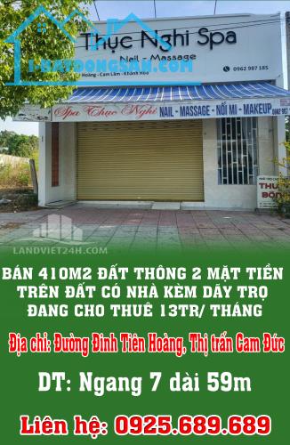 CHÍNH CHỦ BÁN 410M2 ĐẤT THÔNG 2 MẶT TIỀN TRÊN ĐẤT CÓ NHÀ KÈM DÃY TRỌ ĐANG CHO THUÊ