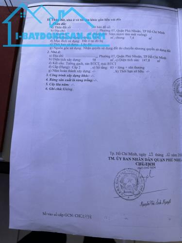 BÁN NHÀ MẶT TIỀN NGUYỄN CÔNG HOAN, P7, PHÚ NHUẬN.DT:4,6X11, 5 TẦNG, GIÁ:10.5 TỶ - 5