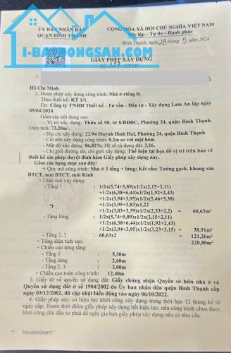 Bán gấp lô đất đường Huỳnh Đình Hai, phường 24, Bình Thạnh giá 5,45 tỷ