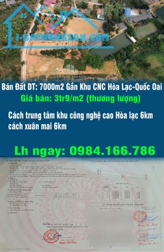 Cần Bán Đất DT: 7000m2 Gần Khu CNC Hòa Lạc-Quốc Oai - 5